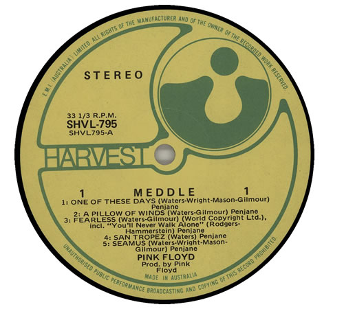 Pink Floyd Meddle vinyl LP album (LP record) Australian PINLPME575475