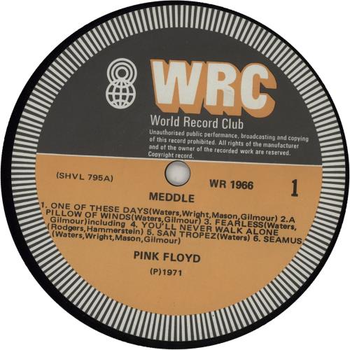 Pink Floyd Meddle vinyl LP album (LP record) New Zealand PINLPME656845