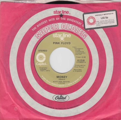 Pink Floyd Money 7" vinyl single (7 inch record / 45) US PIN07MO617750