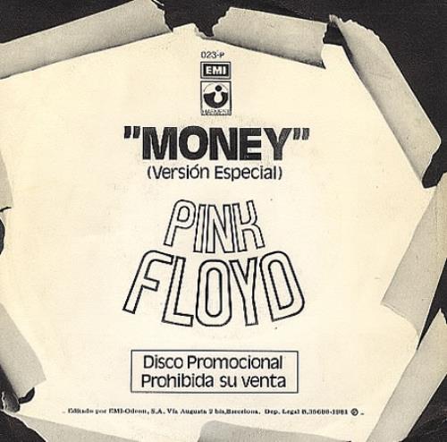Pink Floyd Money 7" vinyl single (7 inch record / 45) Spanish PIN07MO68427
