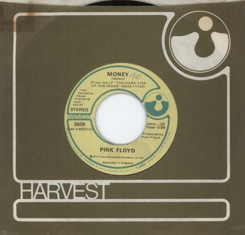 Pink Floyd Money 7" vinyl single (7 inch record / 45) US PIN07MO709901