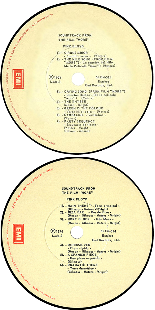 Pink Floyd More - 5th Issue vinyl LP album (LP record) Mexican PINLPMO603466