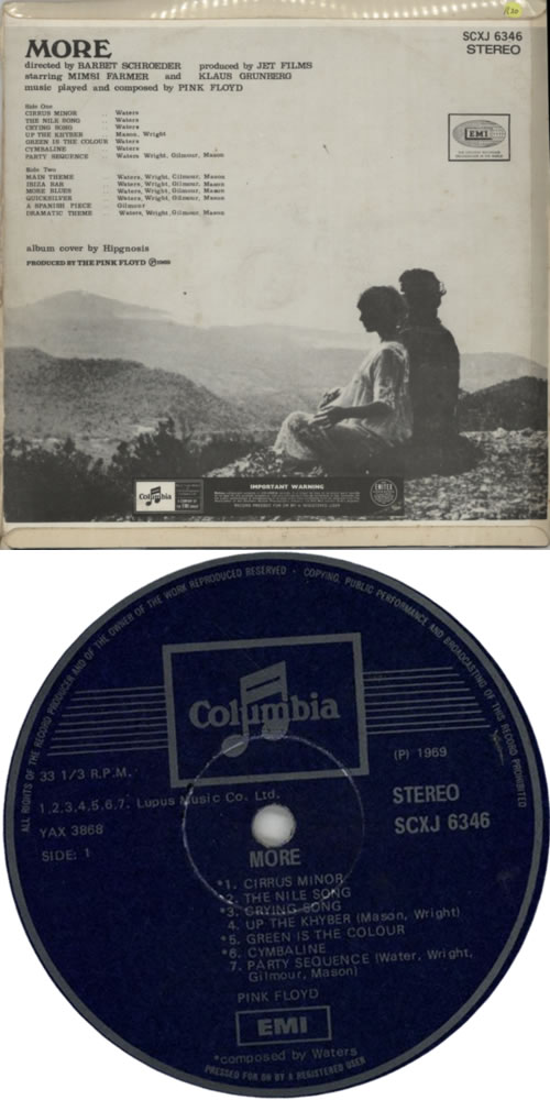 Pink Floyd More vinyl LP album (LP record) South African PINLPMO600271