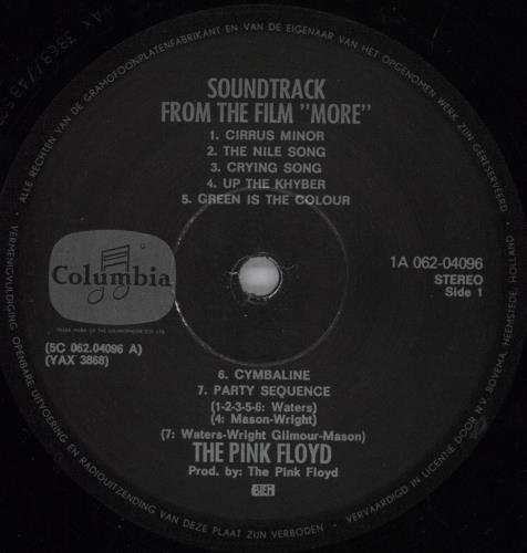Pink Floyd More vinyl LP album (LP record) Dutch PINLPMO822532