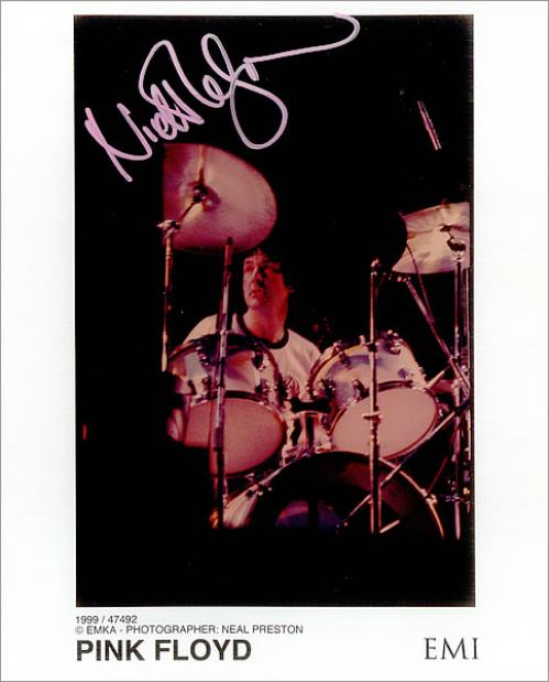 Pink Floyd Nick Mason - Autographed photograph UK PINPHNI455577
