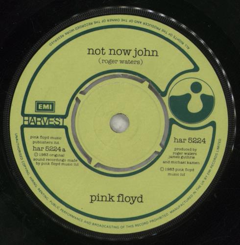Pink Floyd Not Now John - P/S 7" vinyl single (7 inch record / 45) UK PIN07NO38541
