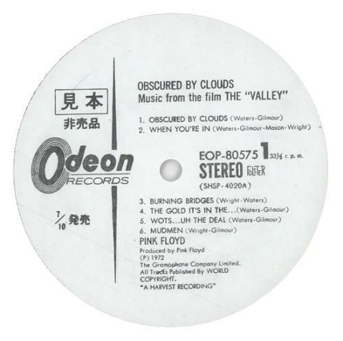 Pink Floyd Obscured By Clouds vinyl LP album (LP record) Japanese PINLPOB218087