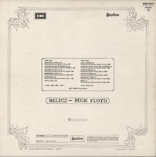 Pink Floyd Relics - 1st vinyl LP album (LP record) UK PINLPRE63525