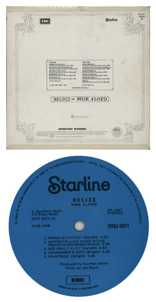 Pink Floyd Relics - 2nd - EX vinyl LP album (LP record) South African PINLPRE595235