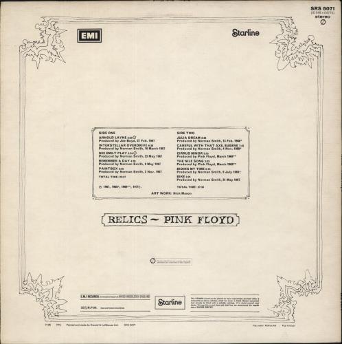 Pink Floyd Relics - 2nd vinyl LP album (LP record) UK PINLPRE864309