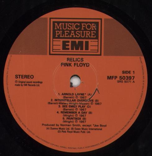 Pink Floyd Relics - 3rd vinyl LP album (LP record) UK PINLPRE259241