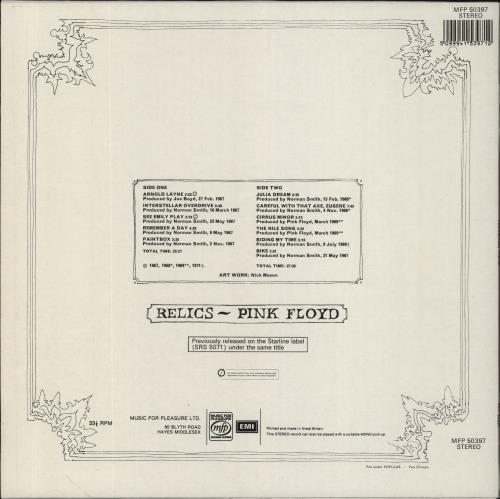Pink Floyd Relics - 3rd vinyl LP album (LP record) UK PINLPRE259241