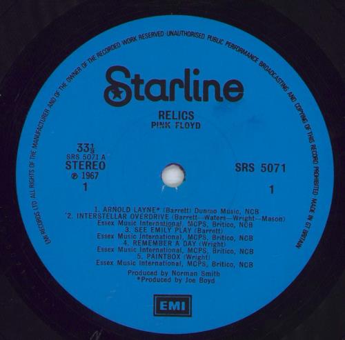 Pink Floyd Relics - Smooth Sleeve vinyl LP album (LP record) UK PINLPRE818708
