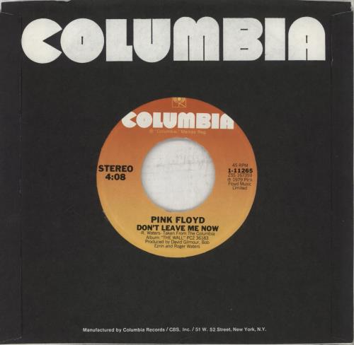 Pink Floyd Run Like Hell 7" vinyl single (7 inch record / 45) US PIN07RU69367