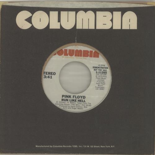 Pink Floyd Run Like Hell 7" vinyl single (7 inch record / 45) US PIN07RU74718