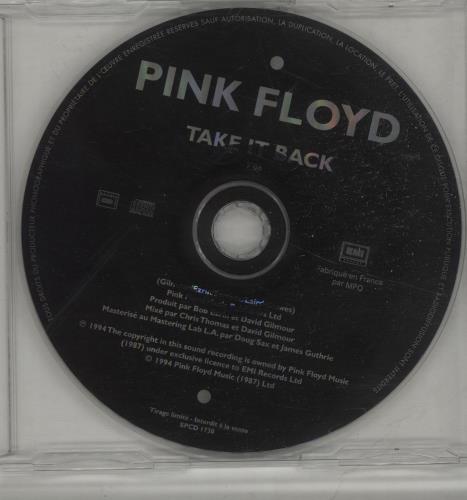 Pink Floyd Take It Back CD single (CD5 / 5") French PINC5TA28781