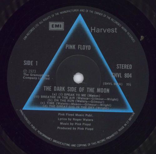 Pink Floyd The Dark Side Of The Moon - 5th + Stickers - EX vinyl LP album (LP record) UK PINLPTH831342