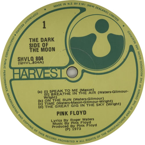 Pink Floyd The Dark Side Of The Moon - Quad - 1st vinyl LP album (LP record) New Zealand PINLPTH594633