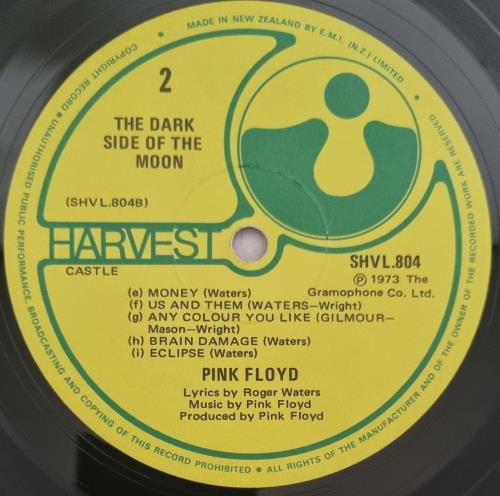 Pink Floyd The Dark Side Of The Moon vinyl LP album (LP record) New Zealand PINLPTH804953