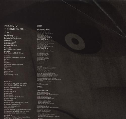 Pink Floyd The Division Bell - Aqua Blue Vinyl - EX vinyl LP album (LP record) US PINLPTH205776