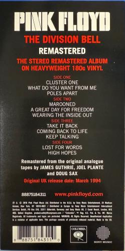 Pink Floyd The Division Bell - Remastered 180 Gram - Sealed 2-LP vinyl record set (Double LP Album) UK PIN2LTH869467