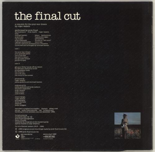 Pink Floyd The Final Cut - 1st - Stickered vinyl LP album (LP record) UK PINLPTH171438