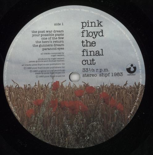 Pink Floyd The Final Cut - 2nd - Stickered - EX vinyl LP album (LP record) UK PINLPTH304445