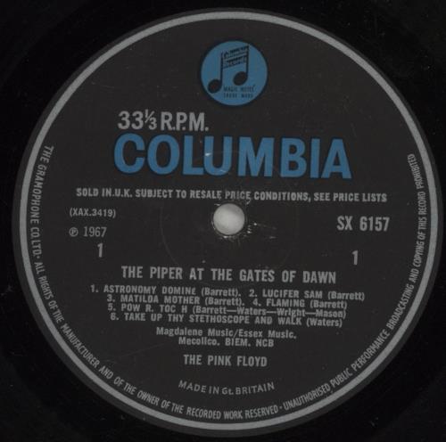 Pink Floyd The Piper At The Gates Of Dawn - 1st (b) - VG vinyl LP album (LP record) UK PINLPTH878464