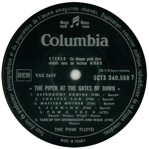 Pink Floyd The Piper At The Gates Of Dawn vinyl LP album (LP record) French PINLPTH234812