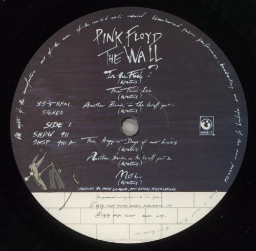 Pink Floyd The Wall - 1st + Sticker - VG 2-LP vinyl record set (Double LP Album) UK PIN2LTH654400