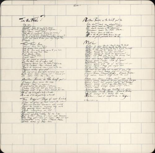 Pink Floyd The Wall - 1st - G 2-LP vinyl record set (Double LP Album) UK PIN2LTH764269