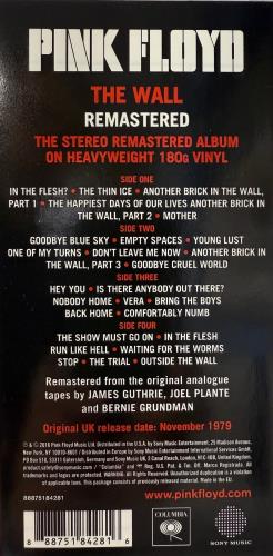 Pink Floyd The Wall - Remastered 180 Gram Vinyl - Sealed 2-LP vinyl record set (Double LP Album) UK PIN2LTH874000