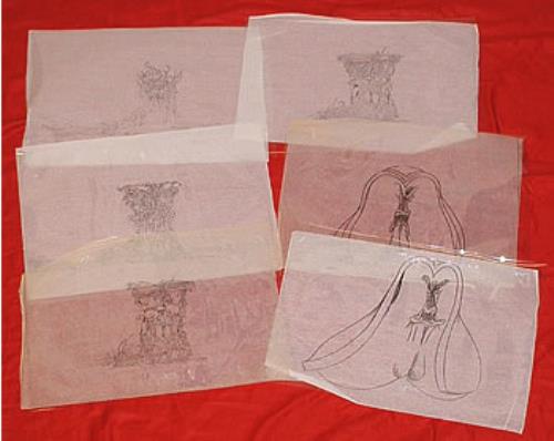 Pink Floyd The Wall - The Judge + 6 ink drawings artwork UK PINARTH215040