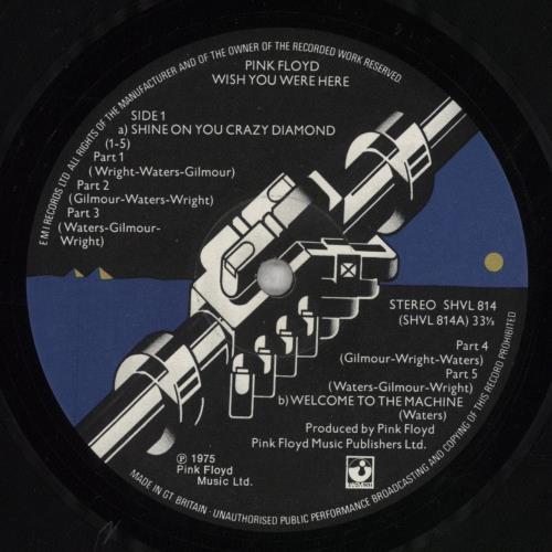 Pink Floyd Wish You Were Here - 1st - Complete - VG (shrink) vinyl LP album (LP record) UK PINLPWI684094