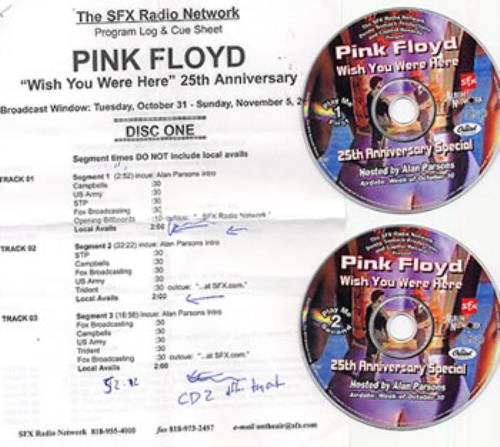 Pink Floyd Wish You Were Here - 25th Anniversary Special 2 CD album set (Double CD) US PIN2CWI173791