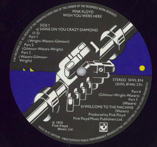 Pink Floyd Wish You Were Here - 3rd + Postcard & Sticker vinyl LP album (LP record) UK PINLPWI829840