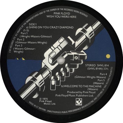 Pink Floyd Wish You Were Here - Transitional - Complete vinyl LP album (LP record) UK PINLPWI728556
