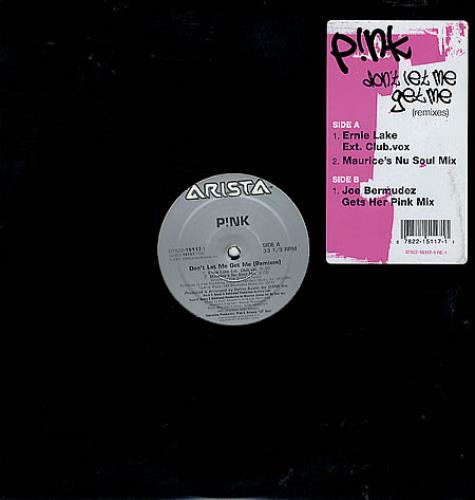 Pink Don't Let Me Get Me - Remixes 12" vinyl single (12 inch record / Maxi-single) US P-K12DO360021