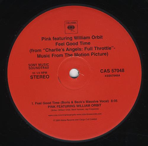 Pink Feel Good Time 12" vinyl single (12 inch record / Maxi-single) US P-K12FE258975