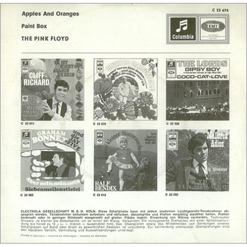 Pink Floyd Apples And Oranges German 7" vinyl single (7 inch record