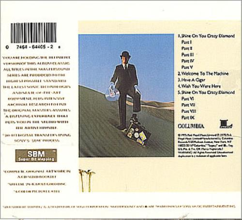 Pink Floyd Wish You Were Here US CD album (CDLP) (358920)