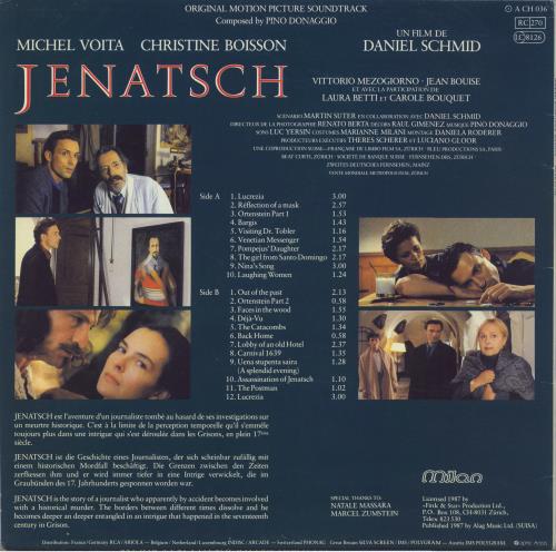 Pino Donaggio Jenatsch OST vinyl LP album (LP record) Swiss P6NLPJE820777