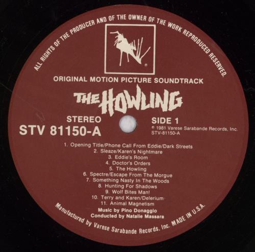 Pino Donaggio The Howling vinyl LP album (LP record) US P6NLPTH835658
