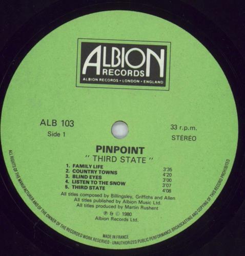 Pinpoint Third State vinyl LP album (LP record) French P5PLPTH828697