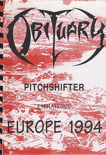 Pitchshifter Obituary - Europe 1994 Tour Itinerary Itinerary UK FTEBKOB404166