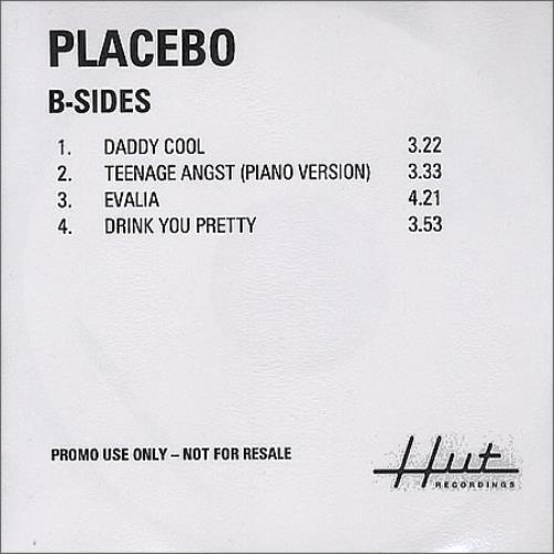 Placebo B-Sides CD-R acetate UK CEBCRBS364178