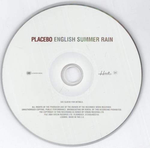 Placebo English Summer Rain CD single (CD5 / 5") UK CEBC5EN890650