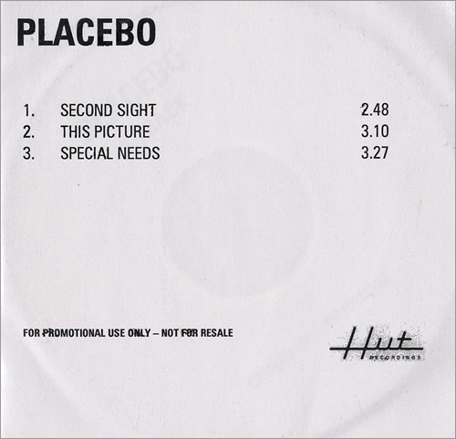 Placebo Second Sight CD-R acetate UK CEBCRSE477149