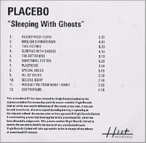 Placebo Sleeping With Ghosts CD-R acetate US CEBCRSL239838