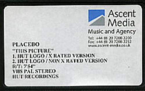 Placebo This Picture video (VHS or PAL or NTSC) UK CEBVITH248711